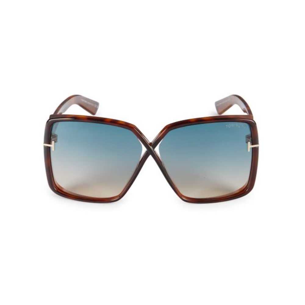 Tom Ford Tortoise and Blue Gradient Sunglasses